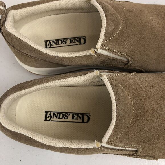 Lands End Women's 6 B Tan Beige Suede Slip-On Shoes 83085 - Picture 3 of 8